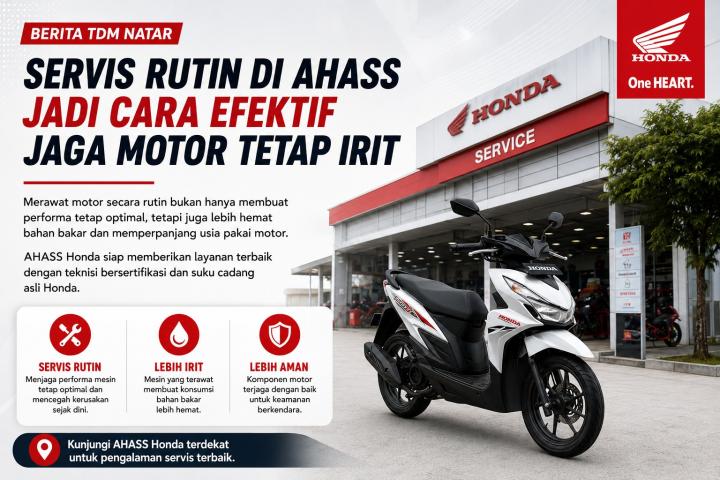 Servis Rutin di AHASS Jadi Cara Efektif Jaga Motor Tetap Irit